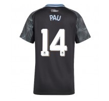 Aston Villa Pau Torres #14 Koszulka Wyjazdowa damskie 2025-26 Krótki Rękaw